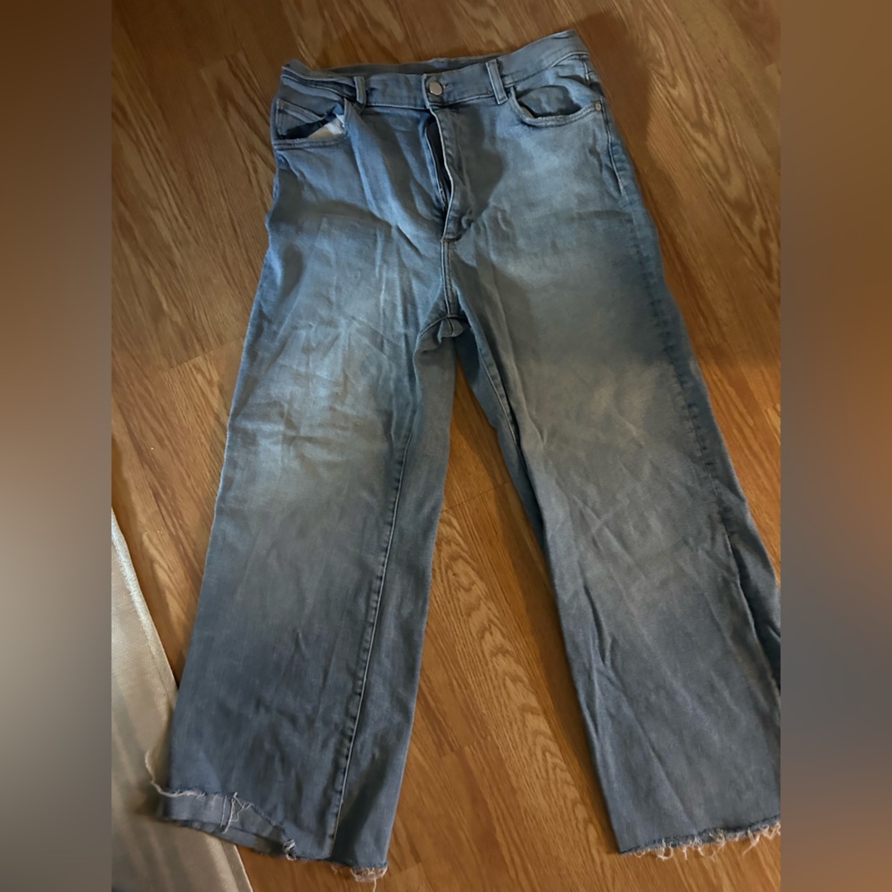 DL1961 Women's Hepburn Wide Leg  Light Blue Jeans
